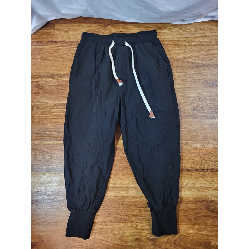 Kidoriman Japanese Harem Pants Mens XL Relaxed Black Stretch Jogger